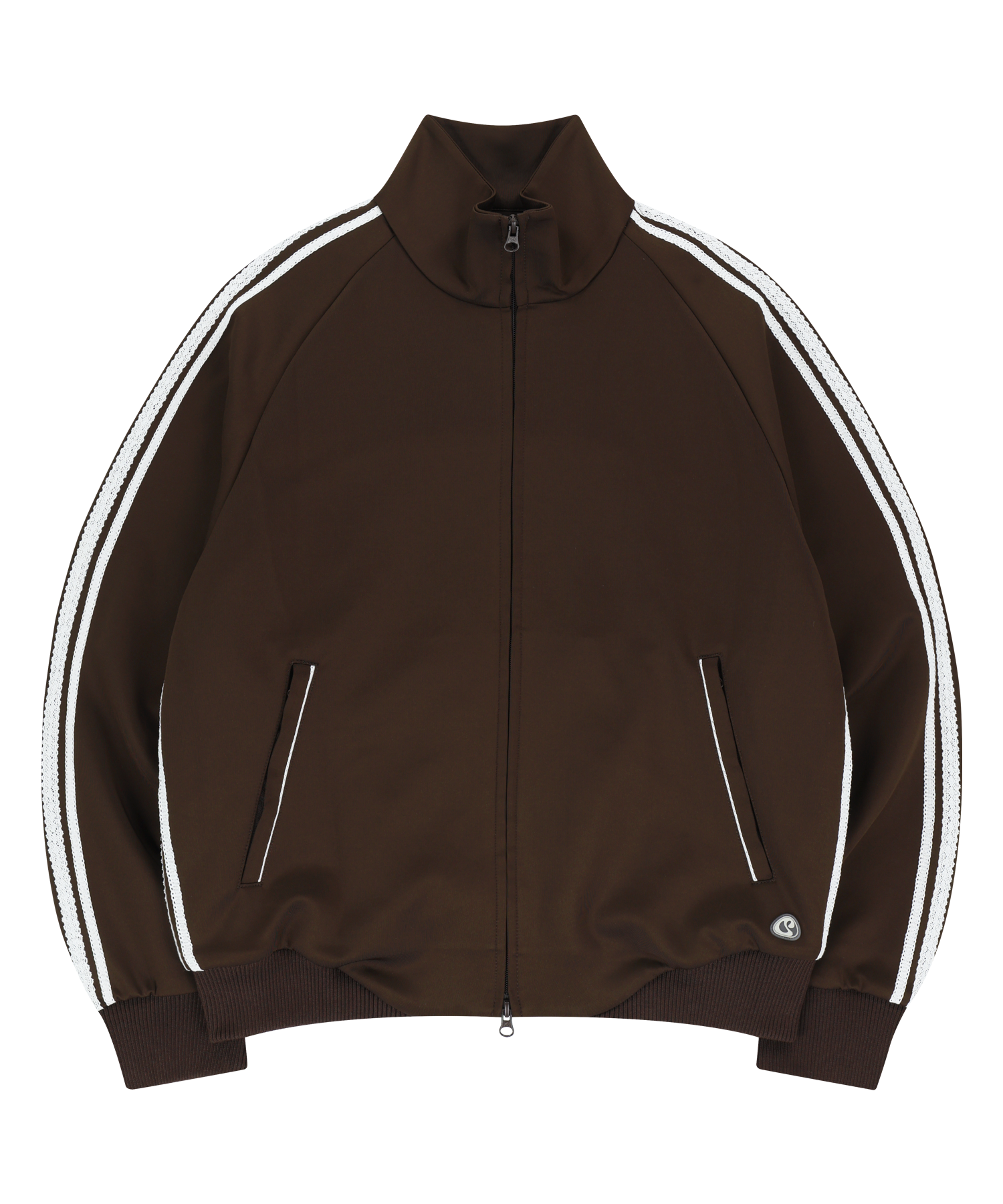 LACE TRACK JACKET BROWN