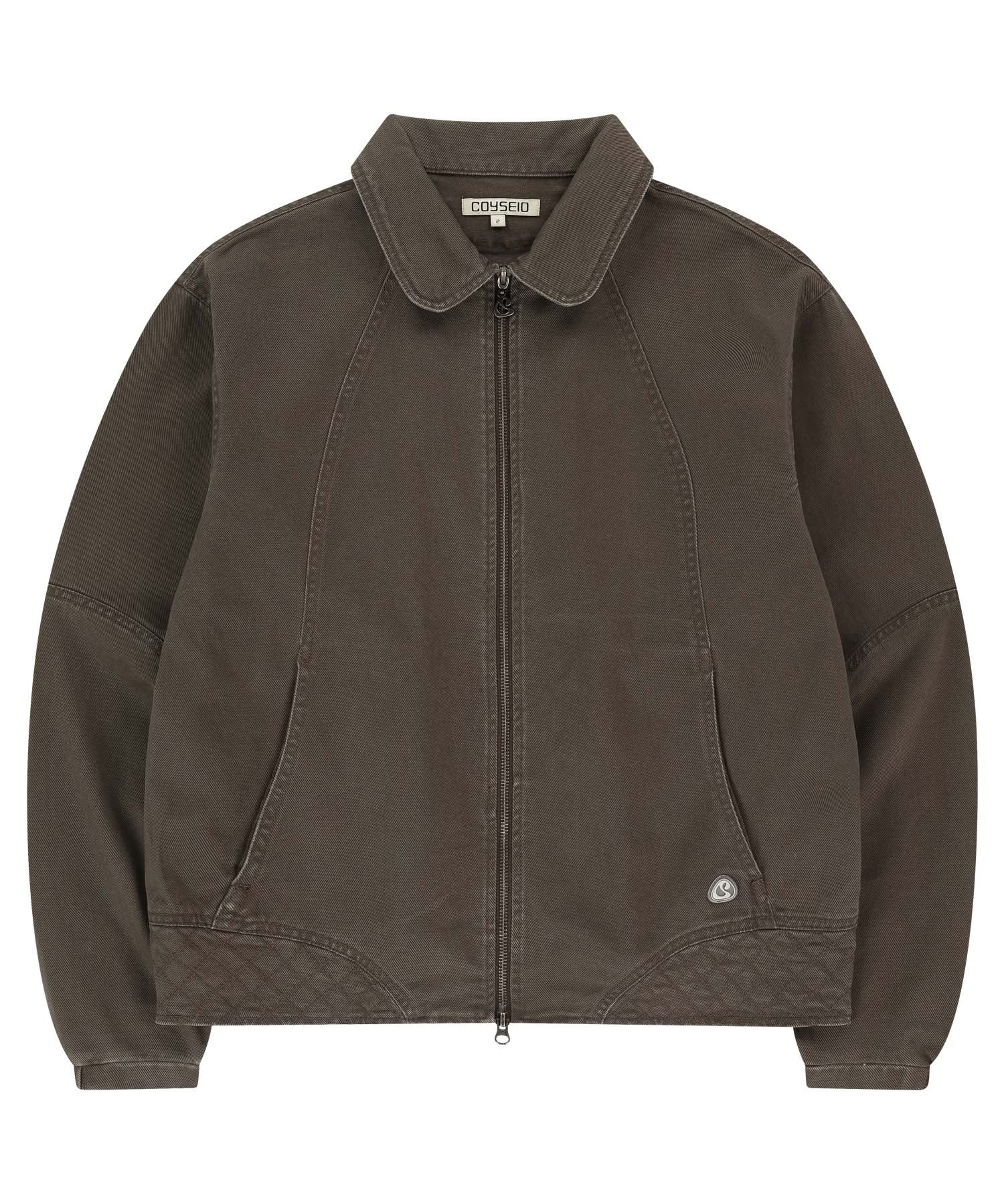 ROUND COLLAR STITCH JACKET COCOA